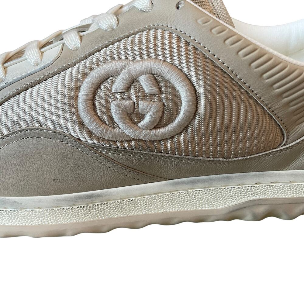 Gucci Men's Mac80 GG Low Top Sneaker Taupe & Off White 778301 Size 11.5 US 12 - Picture 14 of 16